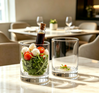 Gobelets à salade en verre transparent, coupes individuelles pour parfait, coupes à dessert aux fruits, récipients de service réutilisables pour mariage