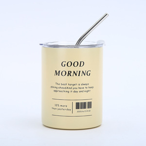 Tasse Thermos Portable en Acier Inoxydable 304, Mug à Café Isotherme Anti-fuite avec Paille, Bouteille d'Eau Isolée, Vaisselle de Boisson - Product Image 4