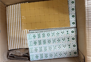 Fichas de Mahjong Americanas de Acrílico de Lujo Grabadas con Foto Real de Oh Sunday Gold, Color Amarillo Cúrcuma, de 2 Capas, con Diseño de Peces Koi - Product Image 3