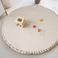 Tapis de jeu pliable moderne pour enfants, absorbant les chocs et réduisant le bruit, pour bébés de 0 à 36 mois, fabriqué à la machine en rouge