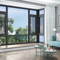 Ventanas Corredizas de Aluminio Prefabricadas Modernas VOBO, Personalizadas, con Doble Acristalamiento, Calificadas por Energy Star, Diseño Resistente al Viento