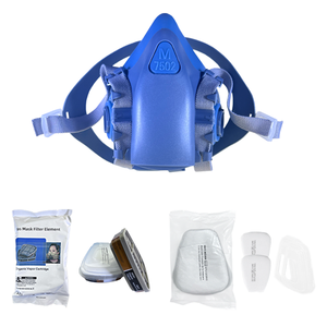 Robuste confort sécurité <span class=keywords><strong>masque</strong></span> en silicone réutilisable en caoutchouc de silicone Compatible 7502 respirateur <span class=keywords><strong>masque</strong></span> <span class=keywords><strong>à</strong></span> <span class=keywords><strong>gaz</strong></span> chimique <span class=keywords><strong>masque</strong></span> anti-poussière - Product Image 2