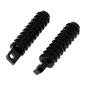 Repose-pieds CNC noir/chrome pour moto Harley Sportster <span class=keywords><strong>883</strong></span> 1200 XL <span class=keywords><strong>XR</strong></span> VRSC Softail Dyna Touring Electra Glide FLHX - Product Image 2