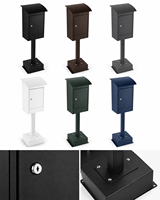 Boîtes aux lettres modernes en acier pour extérieur, avec serrure à clé en métal, pour appartement, livraison de colis, pour bureau