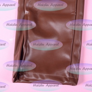 Pantalones Anchos de Cintura Alta para Chicas, Talla Grande, de Piel Sintética Suave, Estilo Hip Hop, con Cintura Elástica - Product Image 3