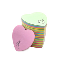 Logo créatif personnalisable mignon en forme de coeur de forme irrégulière facile à déchirer Notes autocollantes colorées N-Time Papeterie Papier Impression