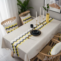 Prix d'usine, haute qualité, personnalisé, en gros, pas cher, promotionnel pour restaurant, imprimé sur mesure, simple, coton/lin, imperméable