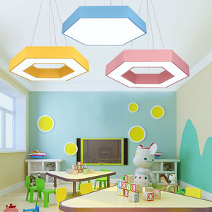 Lustre LED créatif en forme de cercle <span class=keywords><strong>rose</strong></span> Décoration de bibliothèques pour enfants Lampe suspendue Éclairage moderne LED Maison Chambre à coucher Suspension ronde - Product Image 5