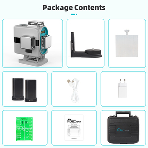 <span class=keywords><strong>Huepar</strong></span>-Nivel láser DS04CG, herramienta de nivelación 4D de línea de haz verde con estuche rígido, función Bluetooth y modo de pulso al aire libre, 16 líneas - Product Image 2