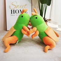 Poupée en peluche de dessin animé sauterelle porte-clés en tissu doux et confortable et sac à dos accessoire mignon en cadeau de grandes et petites tailles
