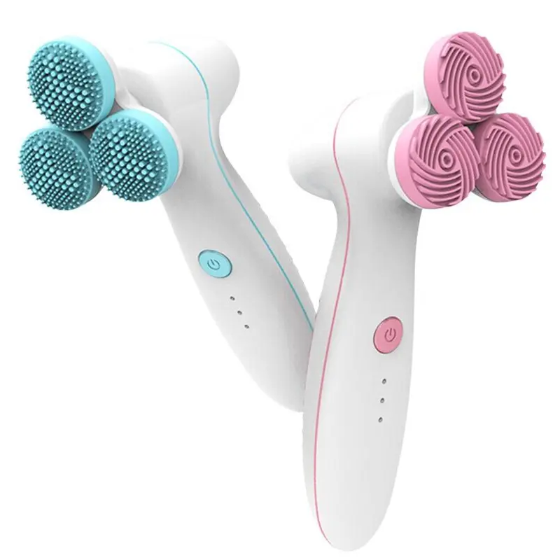 High Quality 3D Electric Facial Cleansing Brush Skin Care Tools Face Brush Silicone Cleansing Brush