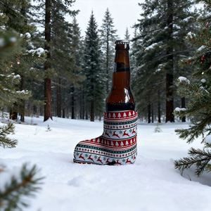 Exclusivo Portavasos Estilo Bota de Navidad con Tela Aislante Suave para Elevar su Experiencia Festiva con Bebidas - Product Image 1