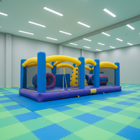 Parcours d'obstacles gonflable, château gonflable, aire de jeux pour enfants, intérieur/extérieur, fête d'anniversaire, location de qualité commerciale