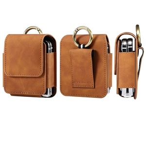 Funda de Cuero Genuino para Teléfono Móvil, con Clip para Cinturón, Funda Protectora de PU para <span class=keywords><strong>Samsung</strong></span> <span class=keywords><strong>Galaxy</strong></span> Z Flip 5 4 3 - Product Image 3