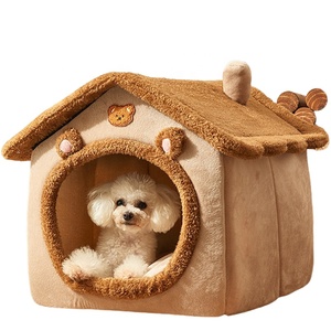 Casa de gatos para interiores y exteriores, casa de perro pequeña de lujo, cálida, extraíble, lavable, <span class=keywords><strong>cueva</strong></span> para perro y gato, grande, Invierno - Product Image 1