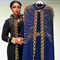 Ensemble deux pièces élégant pour femmes, robes turques, décorations luxueuses en strass, robes africaines.