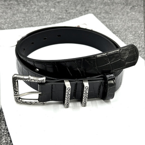 <span class=keywords><strong>Ceinture</strong></span> croisée vintage <span class=keywords><strong>tendance</strong></span> Y2K en <span class=keywords><strong>cuir</strong></span> PU à motif crocodile, avec boucle en alliage style étoile et design classique, pour jeans homme et <span class=keywords><strong>femme</strong></span> - Product Image 3