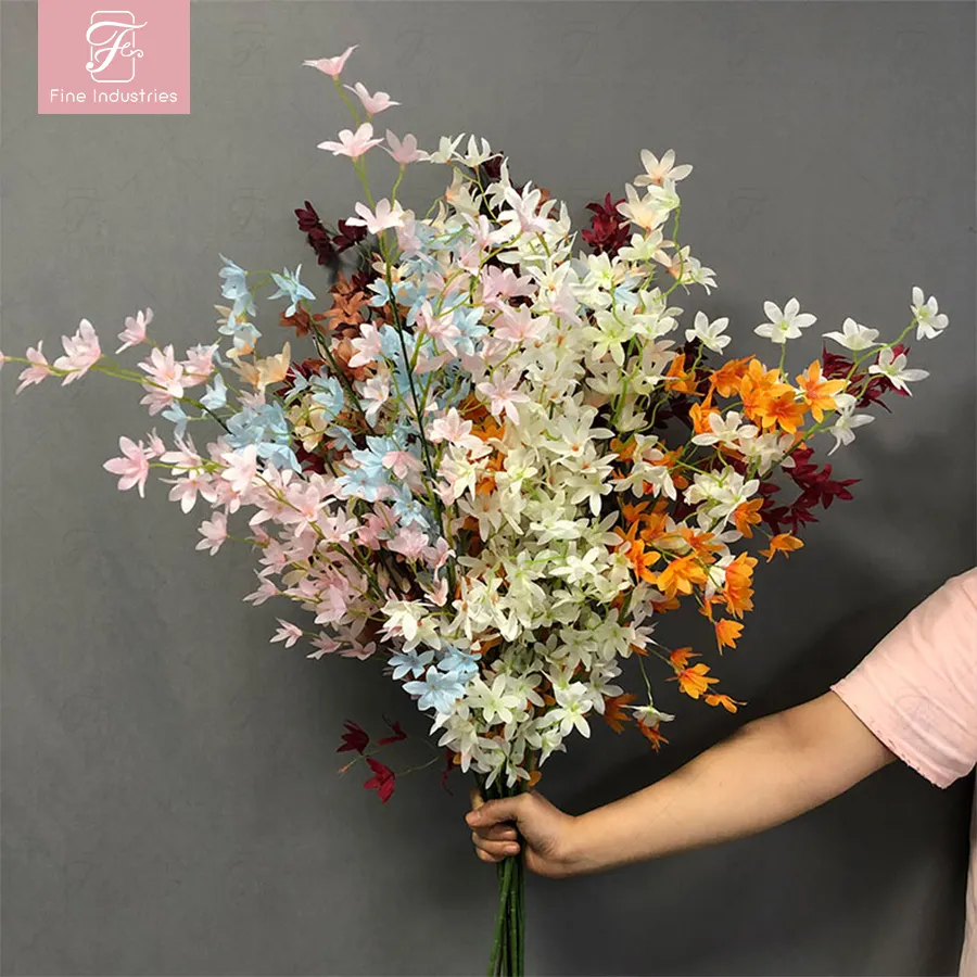 Vente en gros bon marché de fleurs en soie fleurs artificielles à tige unique fleurs décoratives de mariage