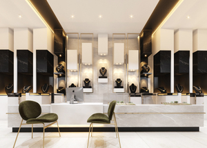 Professional Full Store Customization jewelry shop display rack shop counter LED-<b>Light</b> jewelry shop interior design idea - Product Image 1