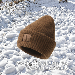 Gorro de Punto Unisex de Moda, Gorro de Invierno Cálido, Logotipo Personalizado, Fabricante OEM, Gorros para Hombre y Mujer, MOQ Bajo - Product Image 2