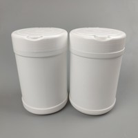 Seau pour lingettes humides, pot pour lingettes humides à l'alcool, bouteille à large ouverture, étanche à la poussière et scellée