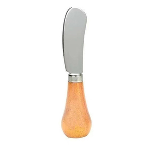 Couteau à <span class=keywords><strong>beurre</strong></span> en gros en acier inoxydable avec manche en bois d'acacia, idéal pour le pain, les cacahuètes, le fromage <span class=keywords><strong>et</strong></span> la confiture – Indispensable pour la cuisine domestique - Product Image 5