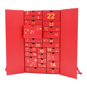Coffret Calendrier <span class=keywords><strong>de</strong></span> l'Avent <span class=keywords><strong>de</strong></span> Noël Vide Cosmétique Parfum Chocolat Emballage <span class=keywords><strong>Cadeau</strong></span> Papier 24 Jours - Product Image 2