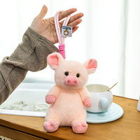 Offre Spéciale rose cochon en peluche jouets petits enfants cadeau sac poupée porte-clés mignon cochon en peluche porte-clés