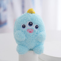 3D mignon dessin animé monstre jouets en peluche porte-clés sac à main enfants cadeaux fermeture éclair sac à monnaie Anti-perte carte sac à main décoration porte-clés pendentif