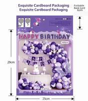 Set Rantai Balon Tema Peri Bunga Kupu-Kupu Ungu - Dekorasi Pesta untuk Anak Perempuan, Pernikahan, Ulang Tahun