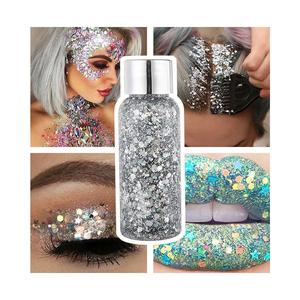 FENGFLY Chunky <b>Glitter</b> Liquid Makeup <b>for</b> <b>Face</b> Body Hair-8 Colors 50ML Long Lasting Non-Toxic Christmas Festival - Product Image 3