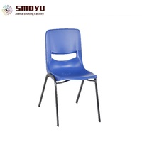 Chaises d'école écologiques modernes pour étudiants en plastique PP avec structure en plastique pour salles de classe, salles de conférence, salles de formation et bureaux à domicile