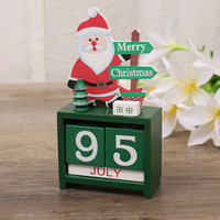 PUSELIFE bureau en bois calendrier de l'avent personnalisé noël bois bureau compte à rebours bloc cubes calendrier support calendrier perpétuel Cubes