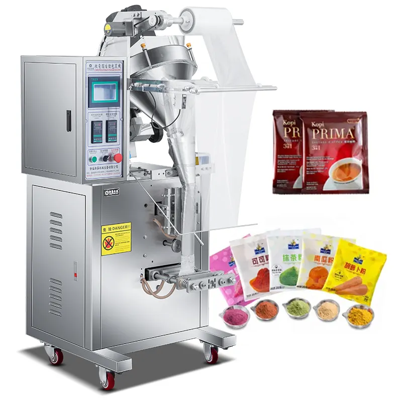 Small Automatic Auger Packing Machine for Food for Coffee Spice Herbal Protein Powder Curry Sachets in Foil Bag Packaging