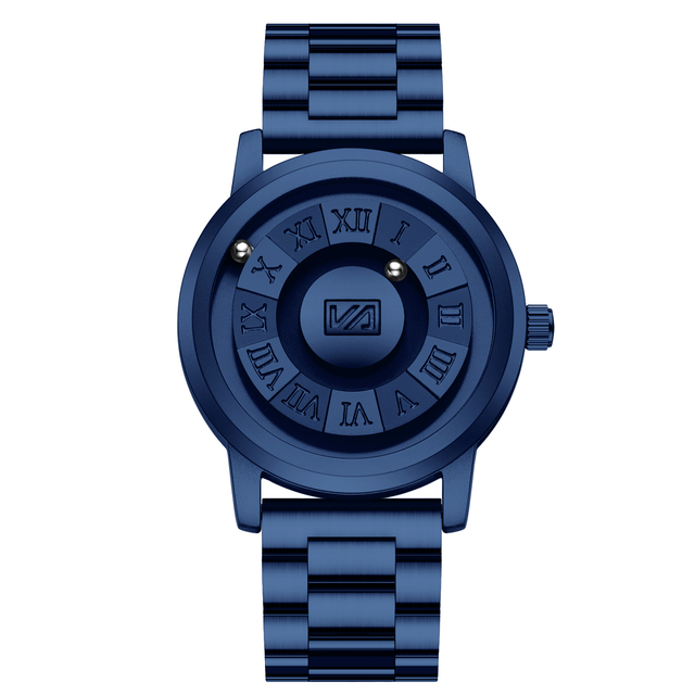 Magnetic Ball Display Watch Creative Quartz Wristwatch Steel Case Innovative Time Reading Design