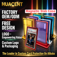 Étui de protection et d'organisation personnalisé en métal durable avec aimant pour cartes de sport et de jeu, avec support de présentation pour PSA TCG