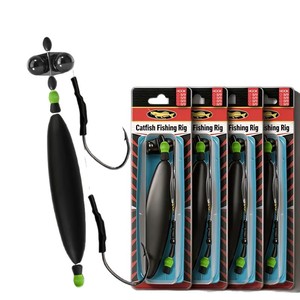 Ensemble de pêche flottant pour poisson-chat à double hameçon, mousse haute densité, flottabilité élevée, double billes sonores 360 °   Hameçon pivotant anti-accroc 20g 30g 40g pour la pêche au poisson-chat - Product Image 1