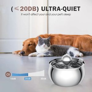 Fontana d'Acqua Automatica <span class=keywords><strong>per</strong></span> Animali Domestici Elecpet 2026 Eco, in Acciaio Inox 304, 4 Litri con Sfera, Fontana <span class=keywords><strong>per</strong></span> Gatti - Product Image 6