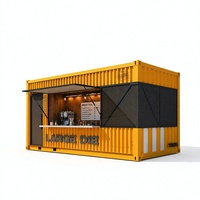 Bar modulaire préfabriqué en conteneur, kiosque pop-up en acier, boutique de boissons extérieure pour plage, festival, station balnéaire