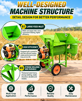 Machine à battre multi-cultures à haute efficacité pour le blé, le riz, le soja, le millet et le sorgho