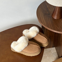 Chaussures d'hiver en peluche pour femmes, style rétro allemand, chaussures d'entraînement, tige en tissu, semelle souple antidérapante, polyvalentes, bottes de neige décontractées pour les mamans