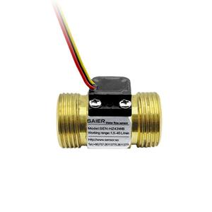 Débitmètre à effet Hall en laiton à 6 points Débitmètre d'eau liquide avec capteur d'impulsions pour machines laser et pompes à eau circulantes - Product Image 1