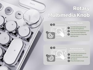 EWEADN V20 alta calidad 104 teclas con cable RGB retroiluminado tri-modo Teclado mecánico interfaz USB Kailh Axis cuerpo máquina de escribir nuevo - Product Image 5