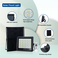 Proyector Recargable KCD DC de 30W 50W 100W 150W 200W 300W 400W 500W con Carcasa de ABS, Reflector Solar para Exteriores, IP65, LED
