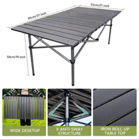 Mobilier d'extérieur pour camping, table et chaise pliante portable, kit pour camping, plage, pique-nique