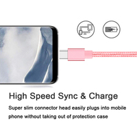 Câble de charge rapide USB Type C en nylon tressé 60W de 3 pieds et 6 pieds