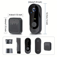 Sonnette vidéo intelligente sans fil avec carillon, surveillance à distance via l'application Tuya Smart pour portes d'entrée de villas, caméra de sonnette Wi-Fi intelligente
