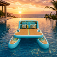 Jouet de piscine gonflable flamant rose en PVC, capacité 400 lb. Plateforme Flottante à Fourniture Directe du Fabricant pour Usage Commercial et Hôtelier