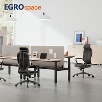 Chaise de bureau ergonomique pivotante en maille EGROspace pour réunions de direction, avec roulettes et design de mobilier de direction