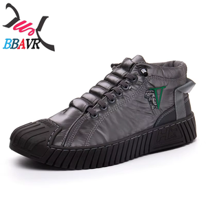 Warm Winter Fashion High-<b>top</b> Casual Soft Breathable Cotton Shoes for Men - Product Image 1